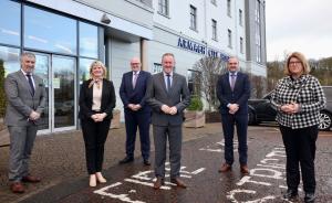 Finance Minister Conor Murphy with hotel representatives