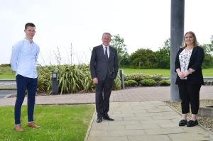 Finance Minister Conor Murphy outside