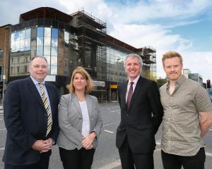 Finance Minister Máirtín Ó Muilleoir meets delegation from the NI Hotel Federation.