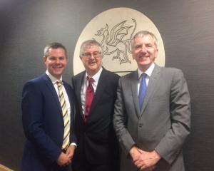 Welsh Government Cabinet Secretary for Finance Mark Drakeford, Scottish Government Finance Secretary Derek Mackay, and Northern Ireland Minister of Finance Máirtín Ó Muilleoir MLA met in Cardiff.